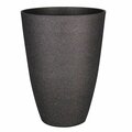 L&G Solutions 21.9 in. H X 16 in. D Polyresin Speckle Tall Planter Charcoal PVC2016SCI